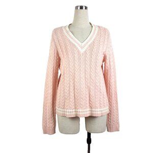 Lauren Ralph Lauren Sweater Pink Cable Knit Pullover